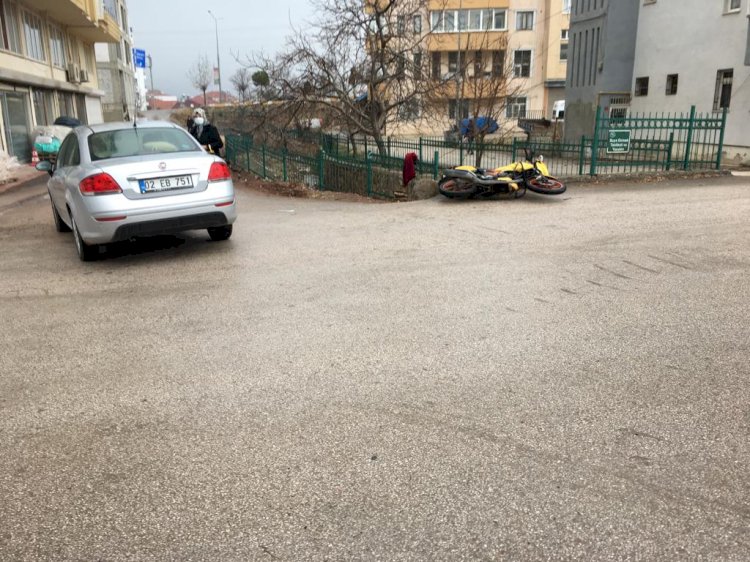 Otomobil ile motosiklet çarpıştı: 1 yaralı
