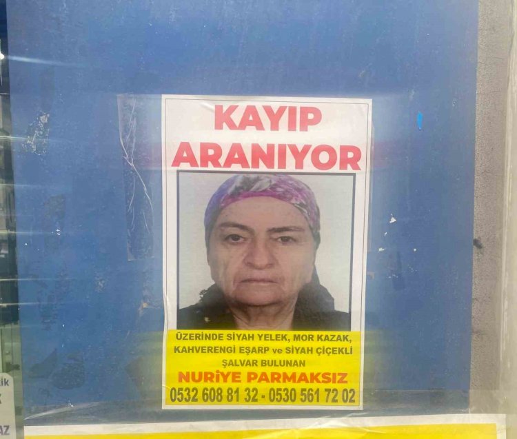 Bir aydır kayıp olan yaşlı kadının bulunması için afişler asıldı 